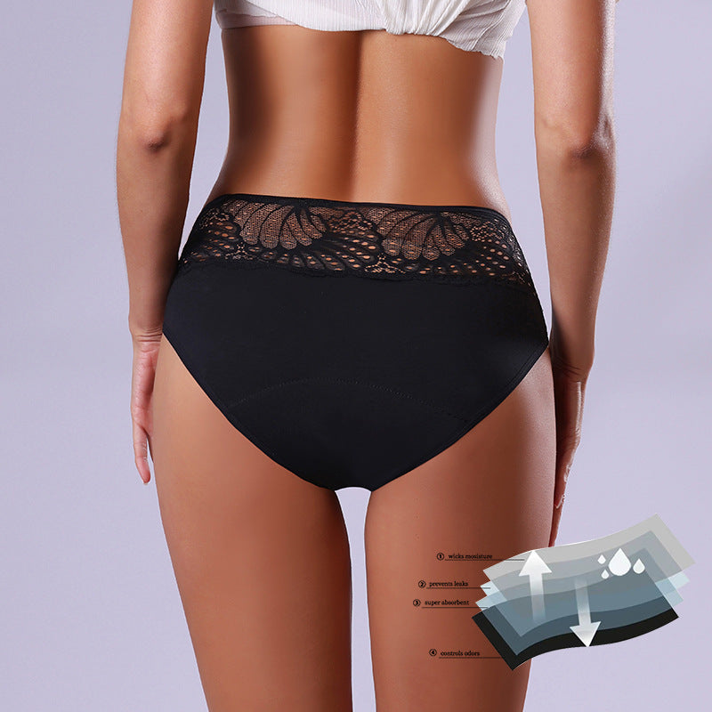 Women's Four-layer Leak-proof Menstrual Panties-free 1p noir