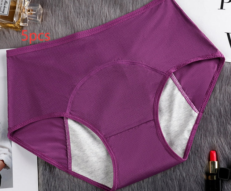 5PCS Menstrual Underwear Women Leak Proof Panties 5p