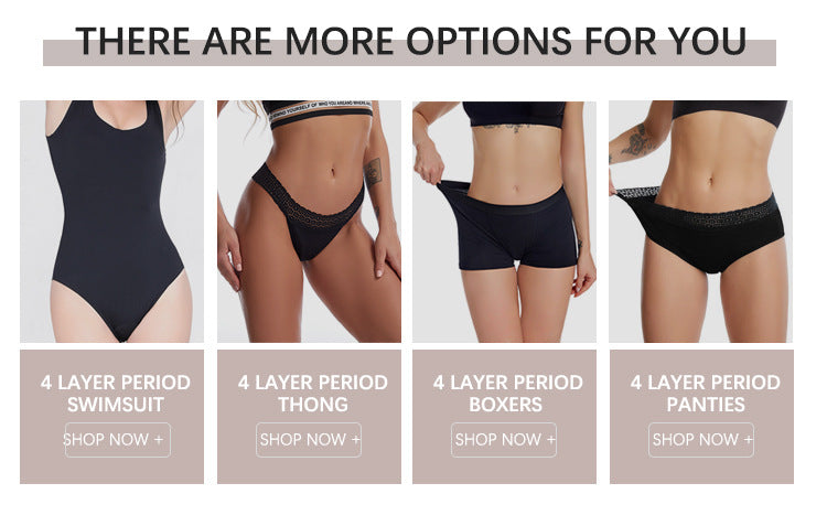 Women's Four-layer Leak-proof Menstrual Panties-free 1p noir